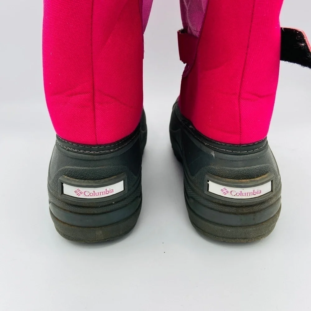 COLUMBIA Youth Girls Pink Powderbug Plus II Winter Snow Boot Waterproof Size 6